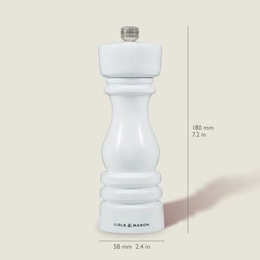 Cole & Mason London White Gloss Salt & Pepper Mills 7